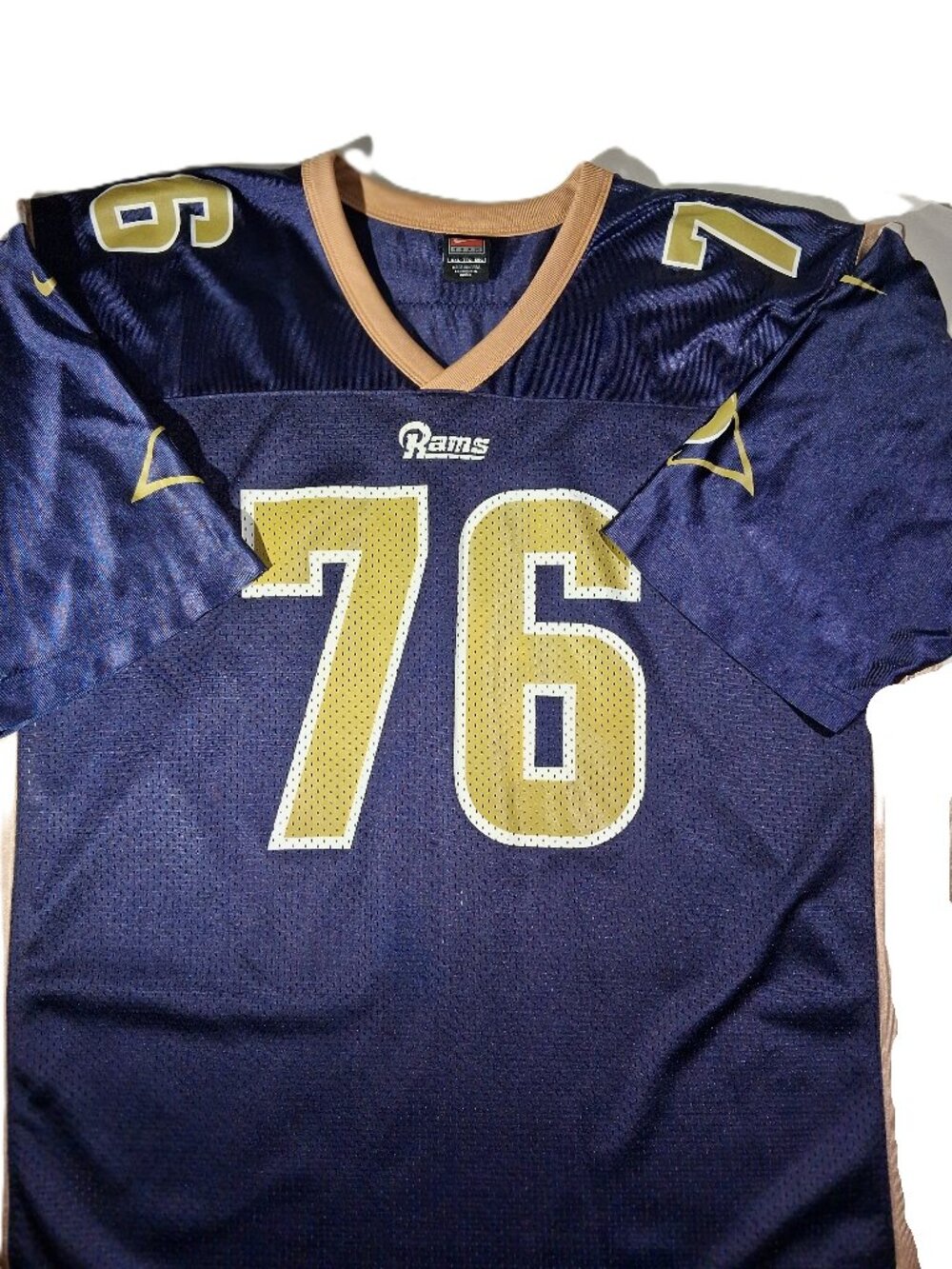ORLANDO PACE Jersey  STL Rams  NFL  HOF  XXL  NIKE  #76  Navy/Gold  Vintage  EXC
